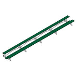 Bleacher - 27 ft. 2 Row - Single Foot Plank - Tip & Roll - BLCH-227TRGPC