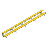 Bleacher - 27 ft. 2 Row - Single Foot Plank - Tip & Roll - BLCH-227TRGPC