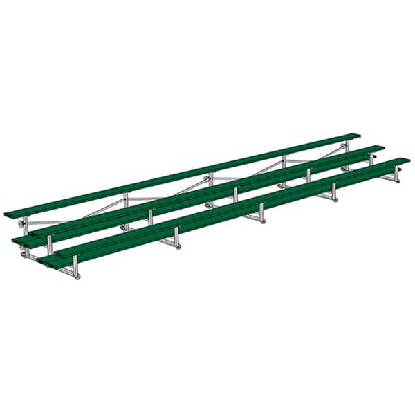 Bleacher - 27 ft. 3 Row - Double Foot Plank - Tip & Roll - 327TRG