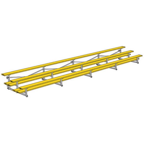 Bleacher - 15 ft. 3 Row - Single Foot Plank -Tip & Roll - 90778