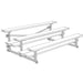 Bleacher - 7-1/2 ft. 3 Row - Double Foot Plank - Tip & Roll - 375TRGPC