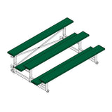 Bleacher - 7-1/2 ft. 3 Row - Single Foot Plank - Tip & Roll - 375TRG