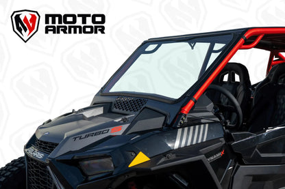Moto Armor Polaris RZR Turbo S / XP Turbo / XP 1000 Full Glass Windshield for Voodoo Riders Cage - MA-VOODOOTURS-WS-GLS-BLK-Y