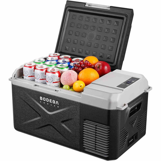 BODEGACOOLER 12 Volt Car Refrigerator 18qt Electric Cooler - X18-BK