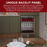 Vinotemp Vinoglow 151-Can Single-Zone Beverage Center, in Stainless Steel - VTBC117EVGSS