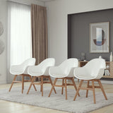 Midtown Concept Concarneu Arm Indoor Dining Chair - 4PC - SC CON_ARM PAR WHT