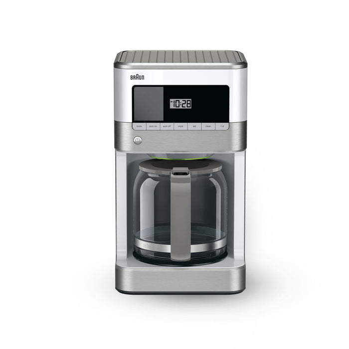 Braun Brew Sense 12-Cup Drip Coffee Maker in Stainless Steel and White KF6050WH