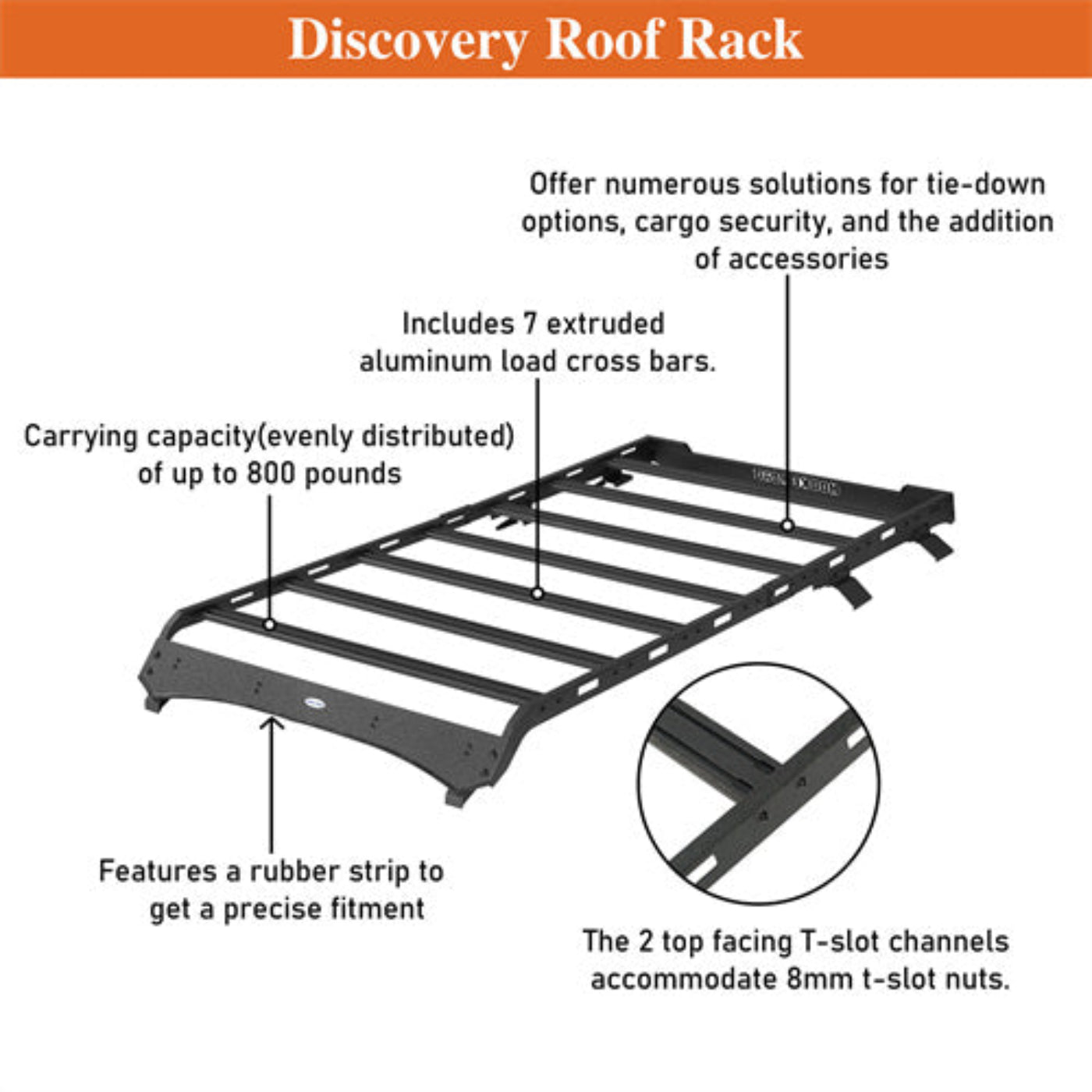 Bronco Discovery Roof Rack (Ford 21-25 4-Door Hardtop) - Hooke Road - HE.8906-S