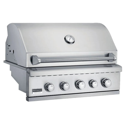 Broilmaster B-Series 32-Inch 4-Burner Premium Natural Gas Grill and Grill Cart in Stainless Steel - AP2-BSB324NLN