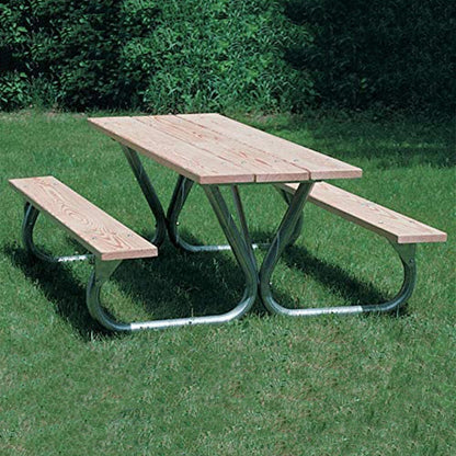 Pilot Rock 2 Pack 6'/8' Outdoor Steel Non Tip Picnic Table Leg Kits (Frame Only) - 415897