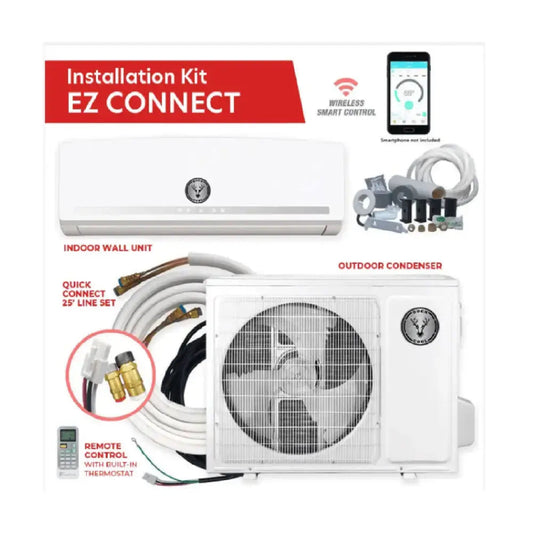 Buck Cool Mini Split EZ Connect 18K BTU Complete Installation Kit