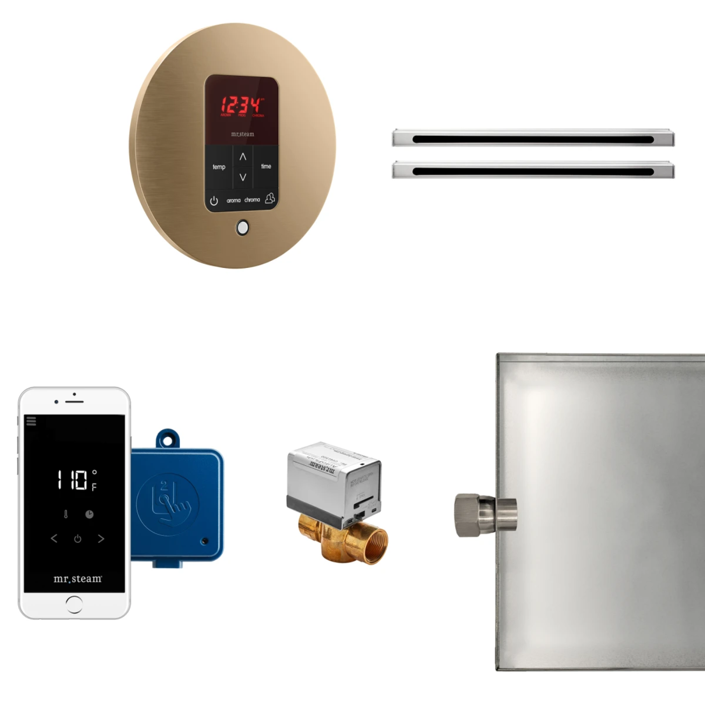 Mr Steam Butler Max Linear Package Round Brushed Bronze - BUTLERLXRBB