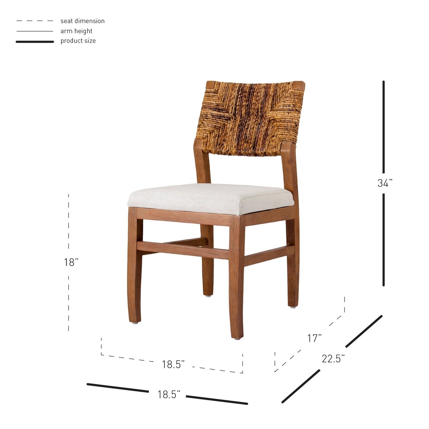 New Pacific Direct Lyon Abaca Dining Chair, (Set of 2) -  7400024