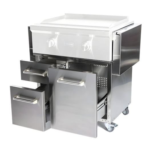 Coyote Cart for 30" Flat Top Grill - C1FTCART