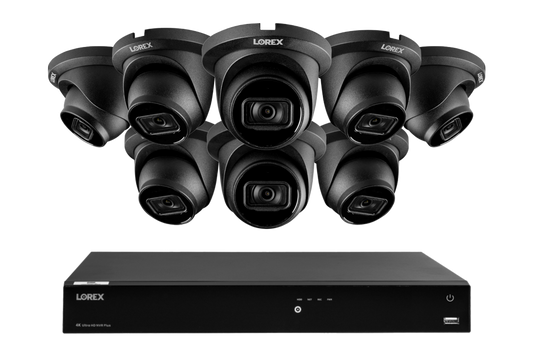Lorex Fusion Series 4K 16 Camera Capable (Wired or Fusion Wi-Fi) 4TB Wired NVR System with A14 IP Dome Cameras - N4K4-168BD-1