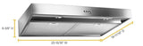 WHIRLPOOL WVU37UC4FS 24" Range Hood with Full-Width Grease Filters - WVU37UC4FS-KT