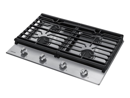 Samsung 30" Gas Cooktop, 4 Sealed Burners, 45K BTU, Continuous Cast Iron Grates, LP Conversion Kit, ADA Compliant – NA30R5310FS-KT