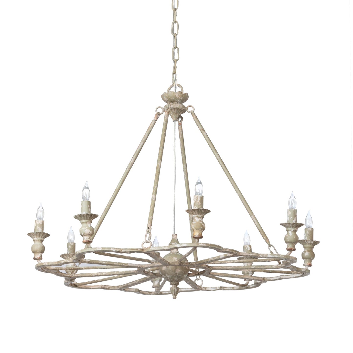 Park Hill Collection French Follie Chandelier - Ornate Iron Design, Stunning Decor, Perfect for Any Elegant Space - ELH90552