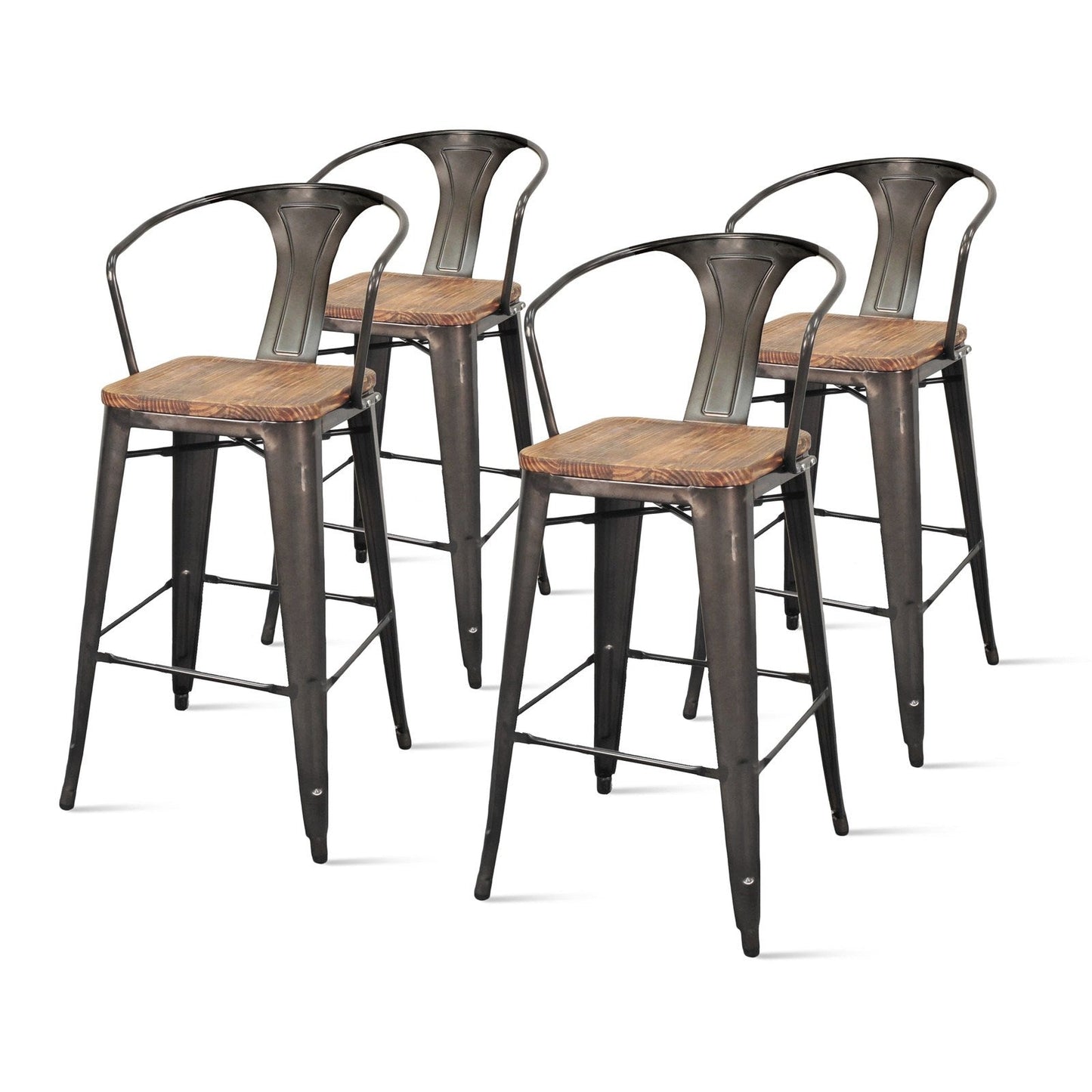 New Pacific Direct Metropolis Metal Bar Stool, (Set of 4) -  938544-GM