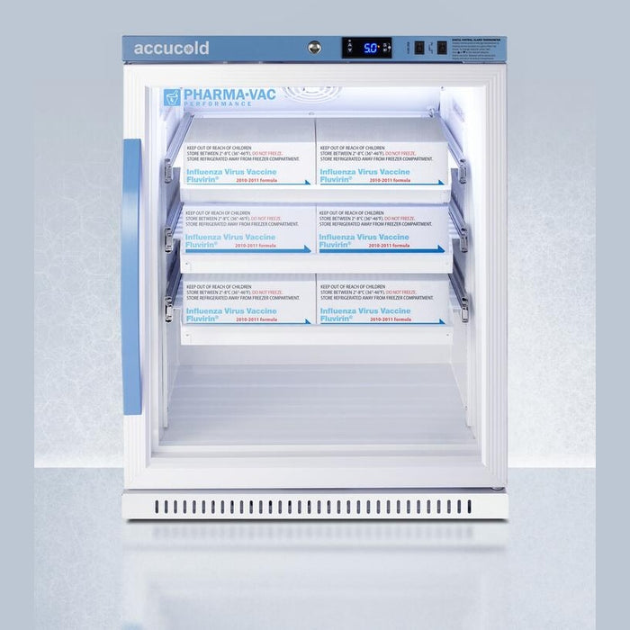 Accucold Summit - 6 Cu.Ft. ADA Height Vaccine Refrigerator, with Removable Drawers - ARG61PVBIADADR