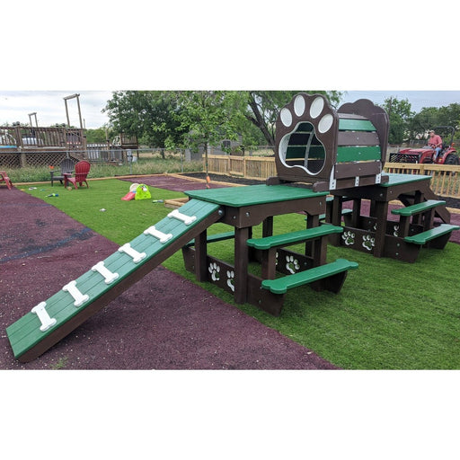 Puppy Scapes Double Platform elevated with Tunnel - PS-DPEWT