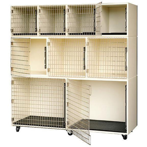 PETLIFT Professional Veterinary & Grooming Cage Banks - 9 Units - PL-CLA6-9C