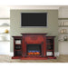 Cambridge Sanoma 72 In. Electric Fireplace in Cherry with Bookshelves and a Multi-Color LED Flame Display _ CAM7233-1CHRLED