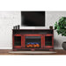 Cambridge Savona 59 In. Electric Fireplace in Cherry with Entertainment Stand and Multi-Color LED Flame Display,