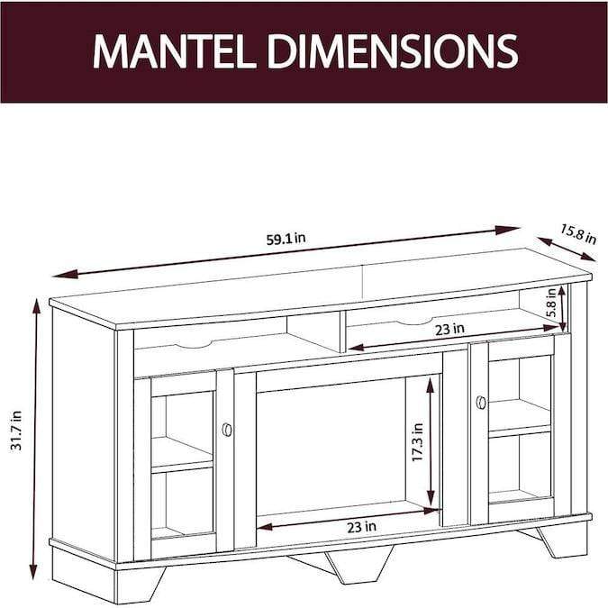 Cambridge Savona 59 In. Electric Fireplace in Mahogany with Entertainment Stand and Charred Log Display _ CAM7233-1CHR