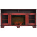 Cambridge Savona 59 In. Electric Fireplace in Mahogany with Entertainment Stand and Charred Log Display _ CAM7233-1CHR