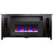 Cambridge Somerset 70-In. Electric Fireplace TV Stand with Multi-Color LED Flames, Driftwood Log Display, and Remote Control _ CAM6938-2MAH