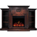 Cambridge Sanoma Electric Fireplace Heater with 72-In. Cherry Mantel, Bookshelves, Enhanced Log Display, Multi-Color Flames, and Remote _ CAM7233-1CHRLG3