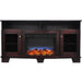 Cambridge Savona 59 In. Electric Fireplace in Cherry with Entertainment Stand and Multi-Color LED Flame Display,