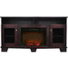 Cambridge Savona 59 In. Electric Fireplace in Mahogany with Entertainment Stand and Charred Log Display _ CAM7233-1CHR