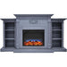 Cambridge Sanoma 72 In. Electric Fireplace in Cherry with Bookshelves and a Multi-Color LED Flame Display _ CAM7233-1CHRLED