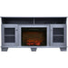 Cambridge Savona 59 In. Electric Fireplace in Cherry with Entertainment Stand and Multi-Color LED Flame Display,