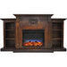 Cambridge Sanoma 72 In. Electric Fireplace in Cherry with Bookshelves and a Multi-Color LED Flame Display _ CAM7233-1CHRLED