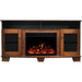 Cambridge Savona 59 In. Electric Fireplace in Cherry with Entertainment Stand and Multi-Color LED Flame Display,