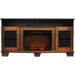 Cambridge Savona 59 In. Electric Fireplace in Mahogany with Entertainment Stand and Charred Log Display _ CAM7233-1CHR