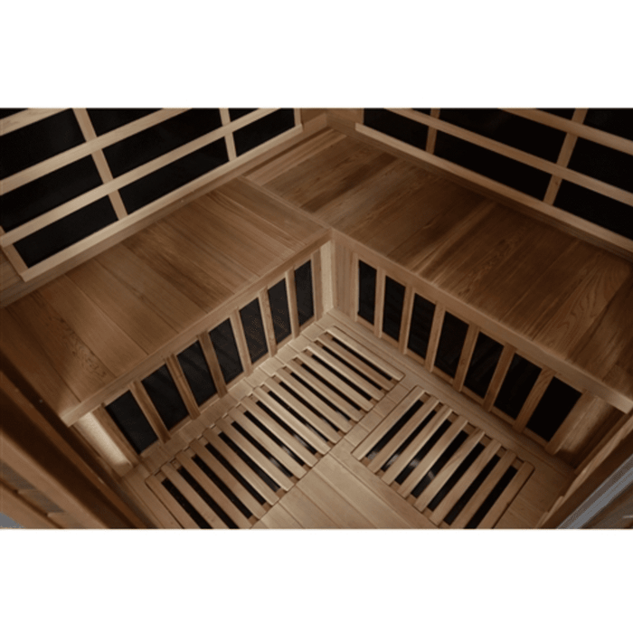 Aleko Sauna's Canadian Red Cedar Indoor Dry Infrared Sauna - 8 Carbon Fiber Heaters - 3 to 4 Person