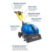 Powr-Flite Powr-Scrub, Floor Scrubber, 16", 4 Gallon, Electric, Cylindrical, Forward and Reverse