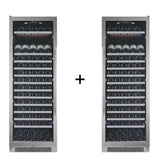 Avallon 151 Bottle + 151 Bottle Side-by-Side Wine Cooler