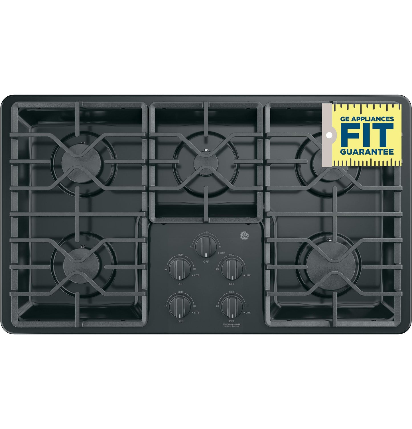 GE APPLIANCES JGP3036DLBB GE(R) 36" Built-In Gas Cooktop with Dishwasher-Safe Grates -JGP3036DLBB-KT
