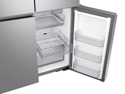 Samsung 23 cu. ft. Smart Counter Depth 4-Door Flex Refrigerator, Family Hub, Beverage Center, Dual Ice Maker - RF23A9771SR-KT