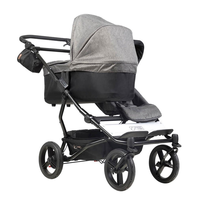 Mountain Buggy Duet Luxury Herringbone Double Stroller - With Carrycot Plus Bundle - DUETPR-v3-75, CCPD-V3-2-75