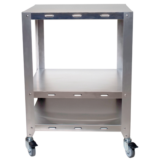 Cadco OV-HDS Stainless Steel Oven Equipment Stand with Two Tiers and Undershelf - CDOVHDS