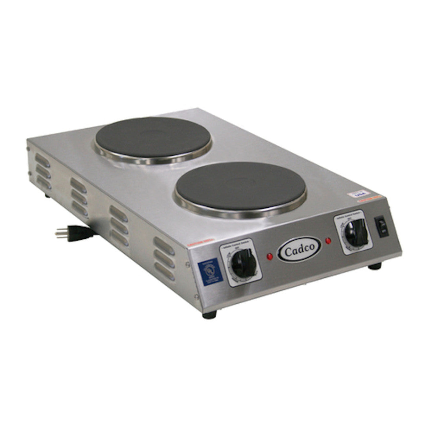 Cadco CDR-2CFB Front-to-Back Two Burner Portable Electric Hot Plate - CDCDR2CFB