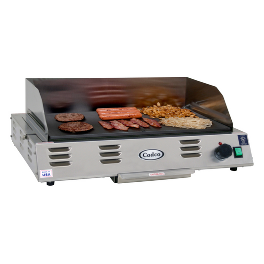 Cadco CG-20 Medium Duty Electric Countertop Griddle - 220v/60/1-ph Voltage - CDCG20