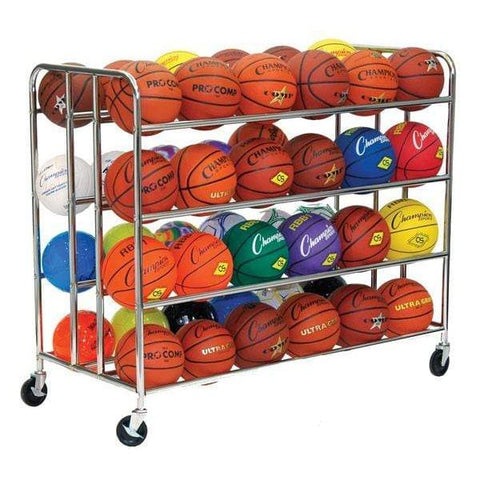 Champion Sports 48 Ball Double Wide Ball Cart - BRC48