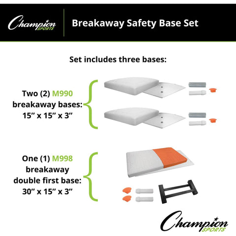 Champion Sports Breakaway Safety Base Set - M1010SET